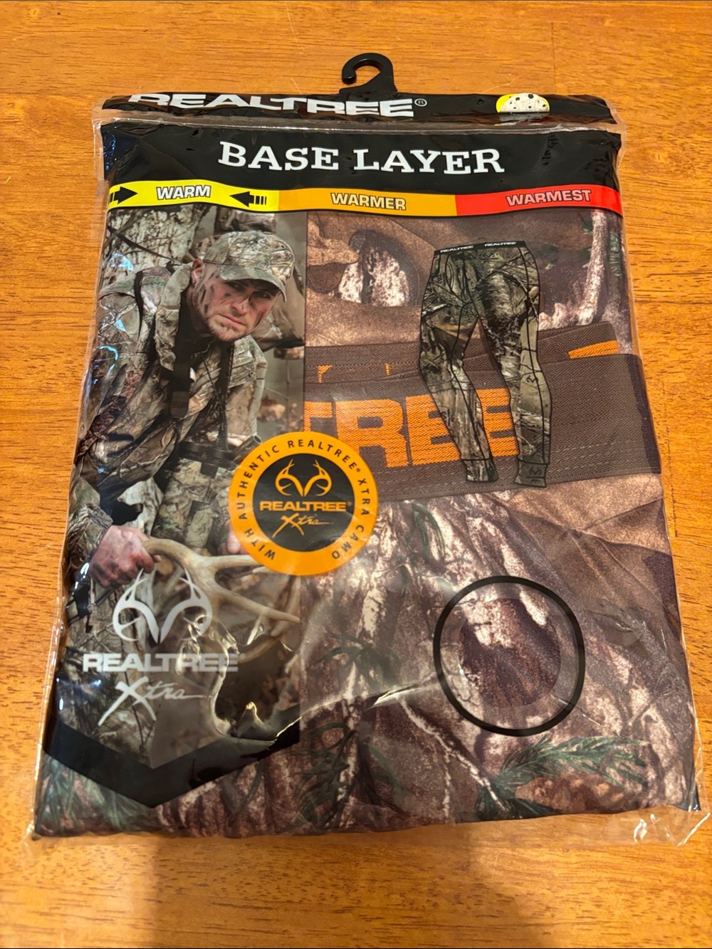 New Realtree Xtra Men's Fitted Base Layer Thermal  Mens Size L/G Warm Rating